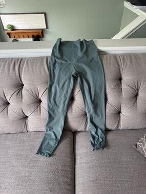 Poshdiva Seamless maternity Active Leggings in Sage Green